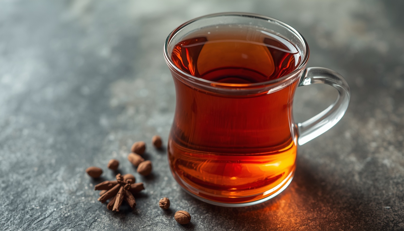 Amber rooibos served in cup